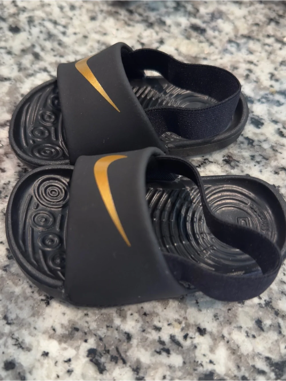 NWT - Nike Kids' Black Slides